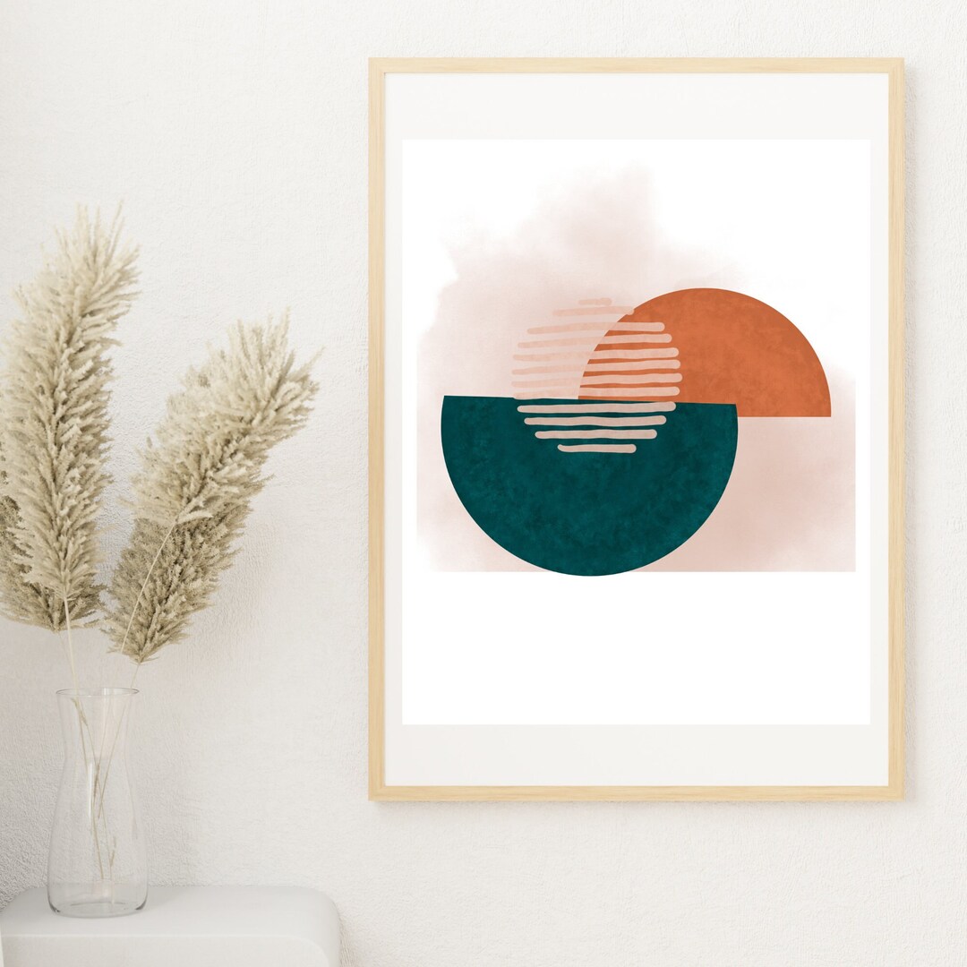 Boho Abstract Digital Wall Art Modern Art - Etsy