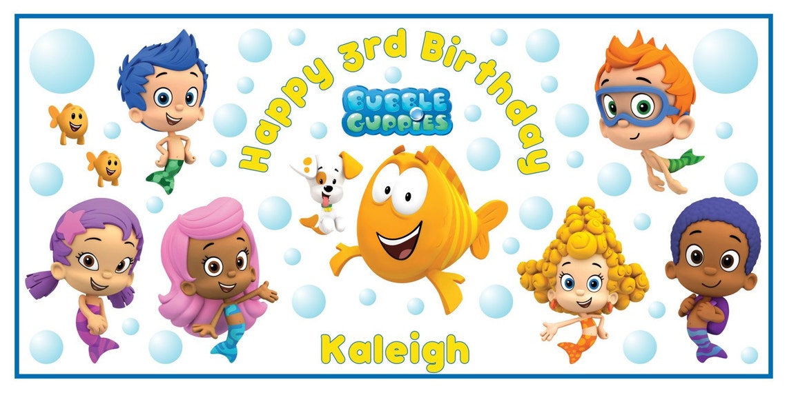 Personalized Nick Jr Bubble Guppies Birthday Party Big Vinyl - Etsy