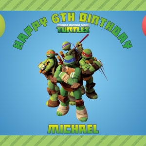 Birthday banner Personalized 4ft x 2 ft Teenage Mutant Ninja Turtles TMNT
