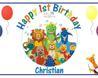 Personalized Baby Einstein Birthday Party Big Vinyl Banner Sign Decoration