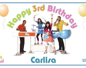 Personalized Nick Jr The Fresh Beat Band Birthday Party Big Vinyl Banner Sign Decoration
