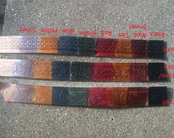 Belt Patterns, Conchos, and Color Samples