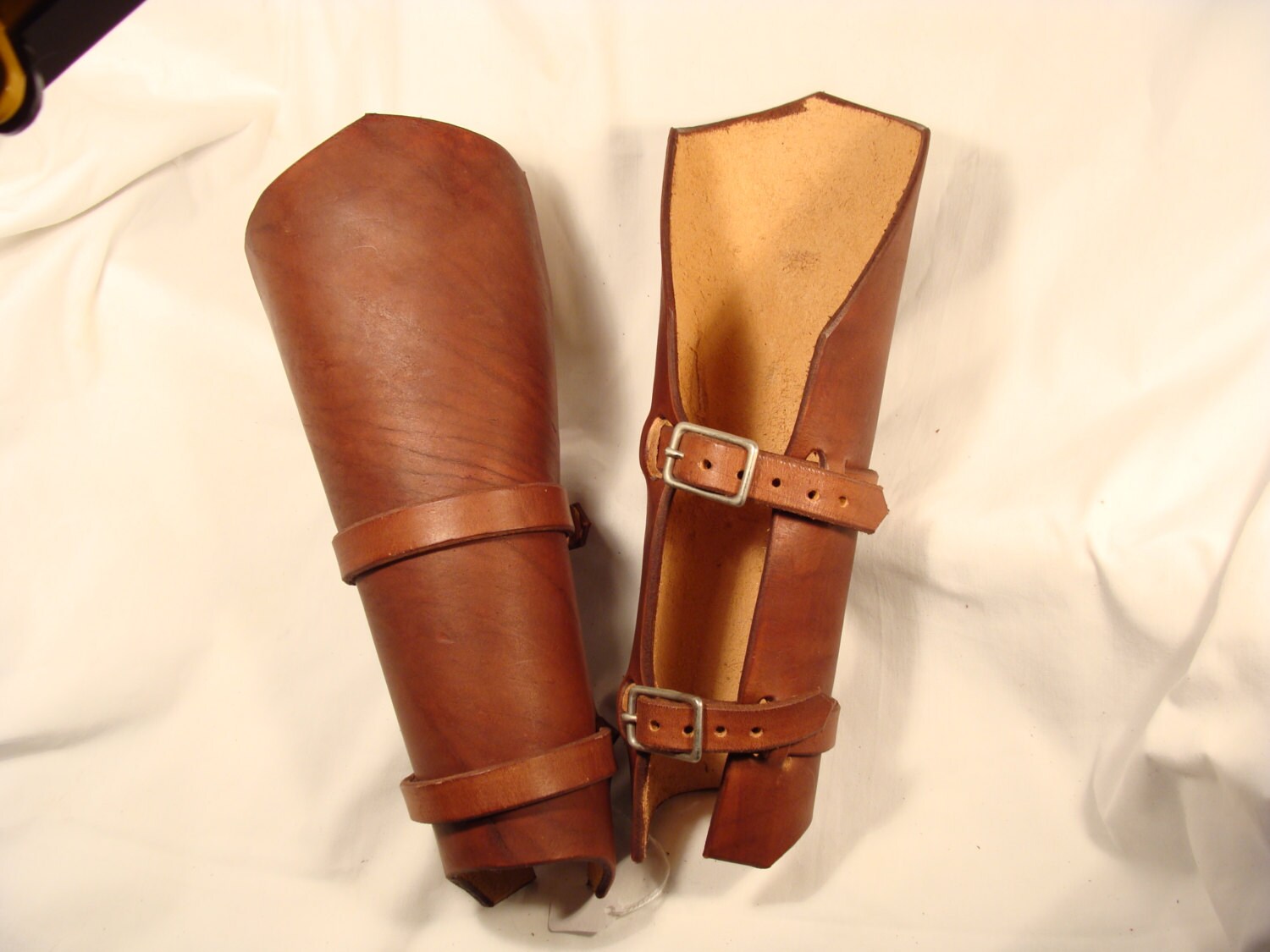 Pair of Leather Bracers Arm Guards LARP Steampunk Armor Etsy