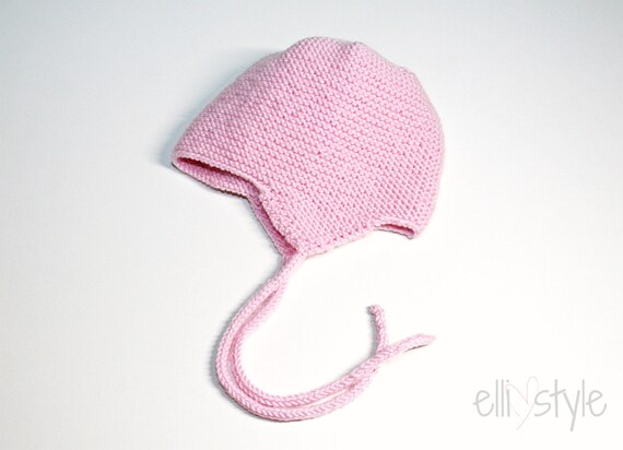 Baby gorro con aplicación handgestrickt erstlingsmütze pixiemütze sesión de fotos