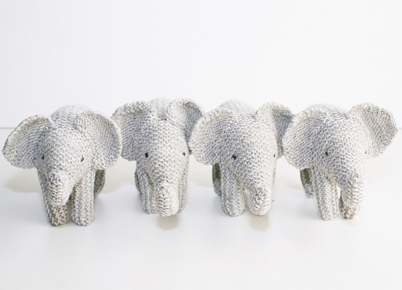 Baby Mobile Elephant Knitted-nursery mobile-elephant mobile-knitted elephant mobile-handmade-made to order