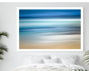 Beach House Decor, Colorful Wall Art, Large Abstract, Oversized Artwork, above couch art, above bed art, lake house wall art
