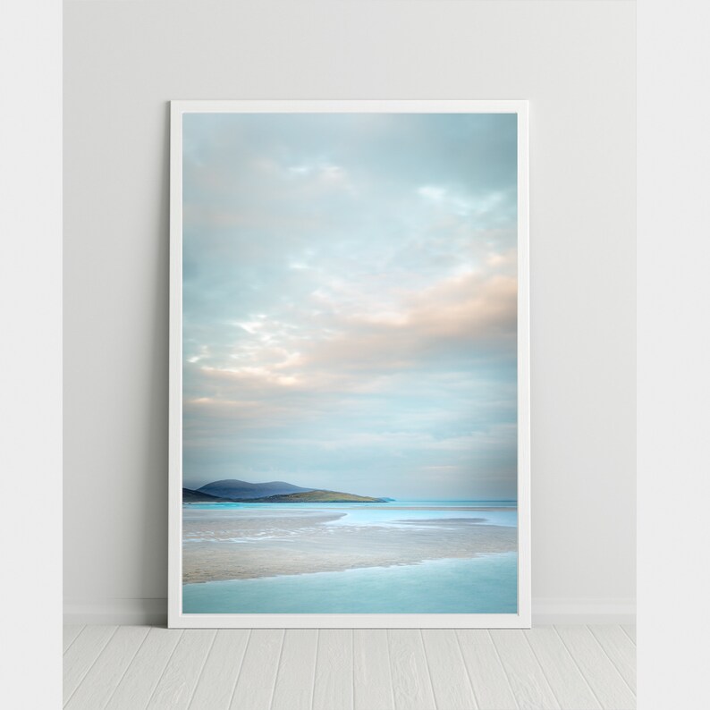 Light Blue Wall Art Print Minimalist Living Room Decor Etsy UK