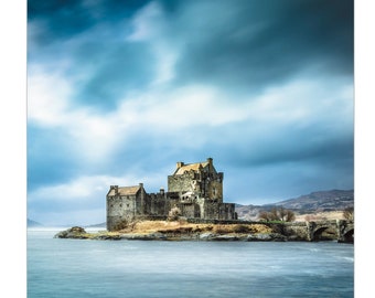 Scotland Castle Print, Eilean Donan Castle,  Scottish Wall Art, Scottish Castle Photograph, Scotland Gift Idea, Isle of Skye Castle,