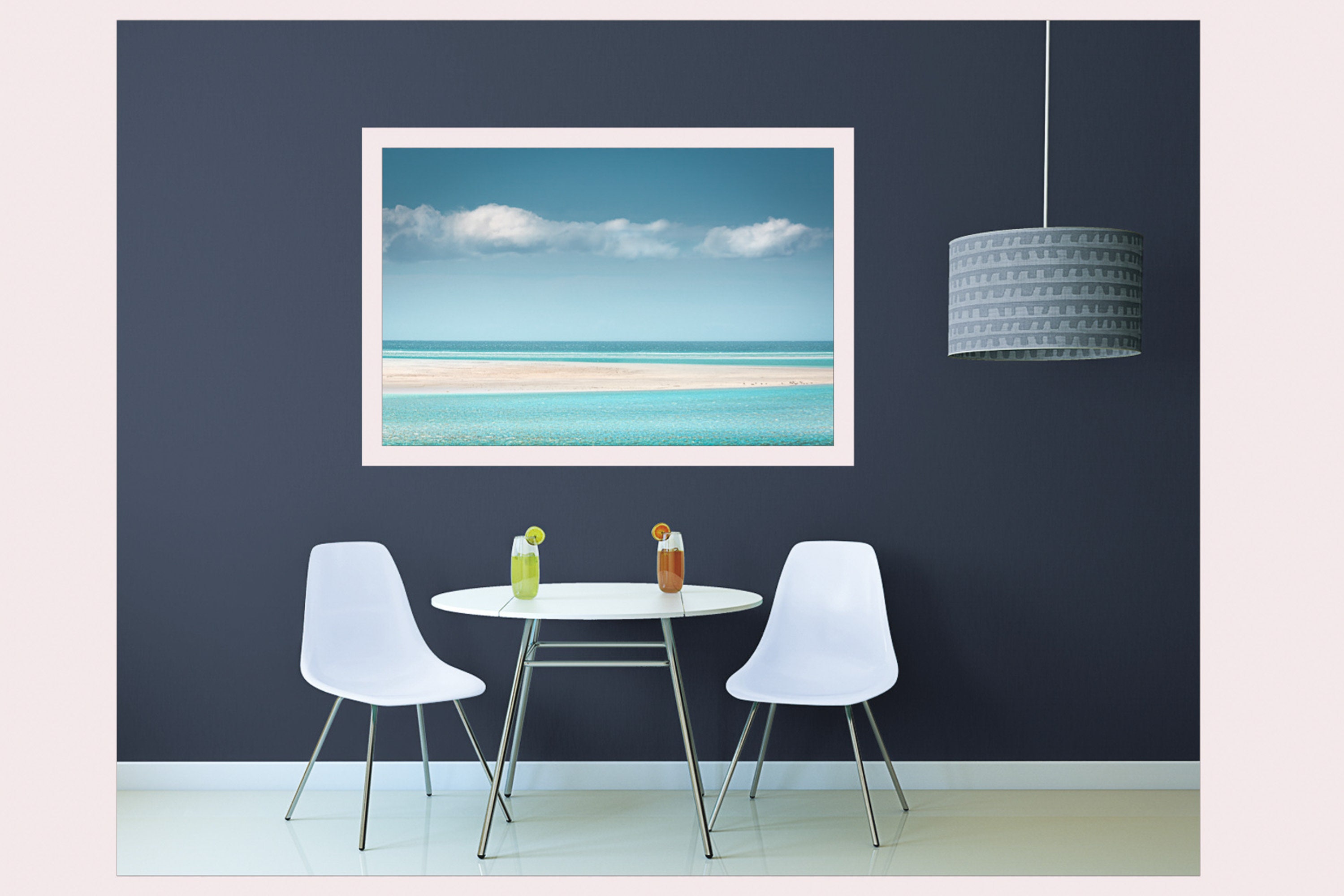Teal wall art Summer art Teal beach canvas ocean art Etsy