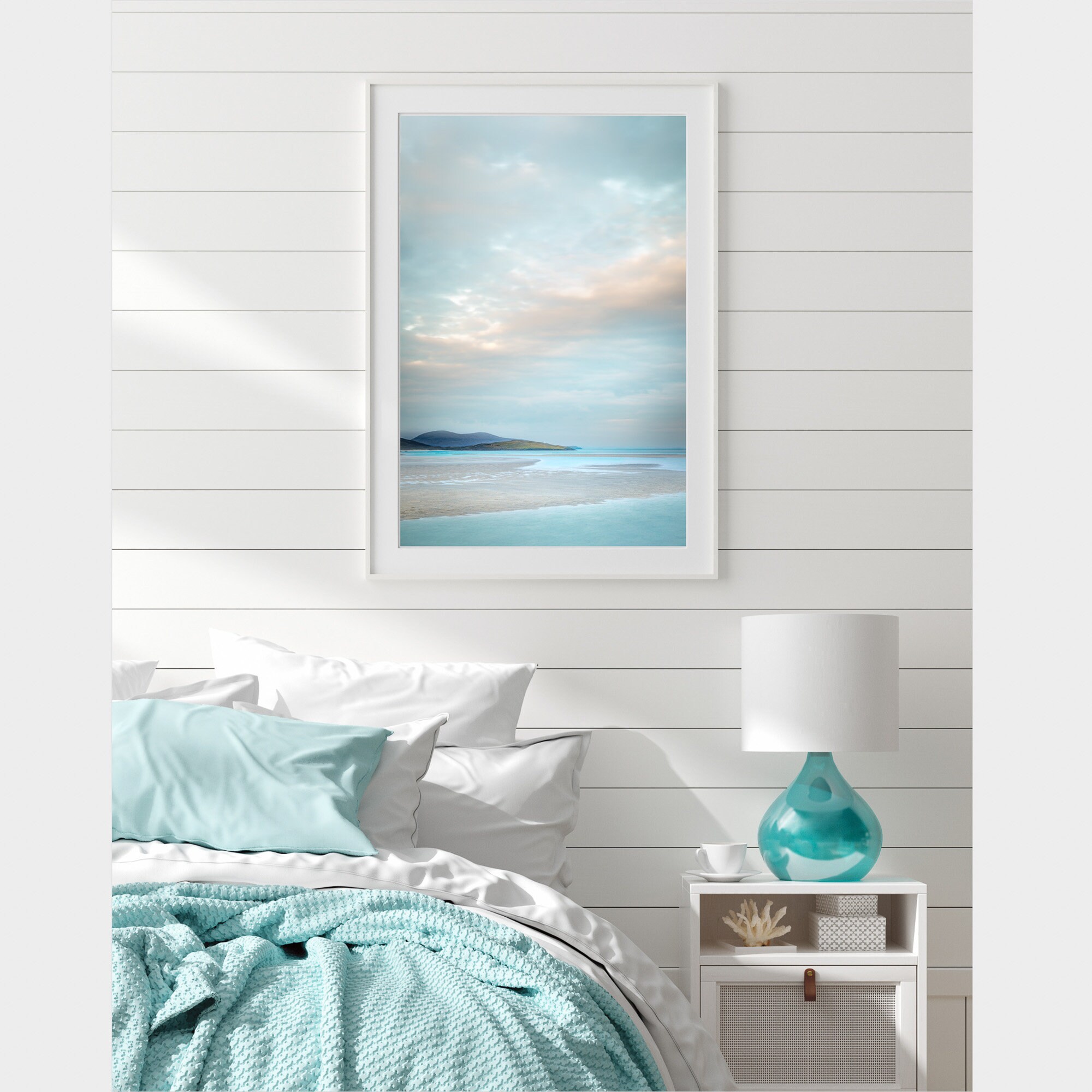 Light Blue Wall Art Print Minimalist Living Room Decor - Etsy UK