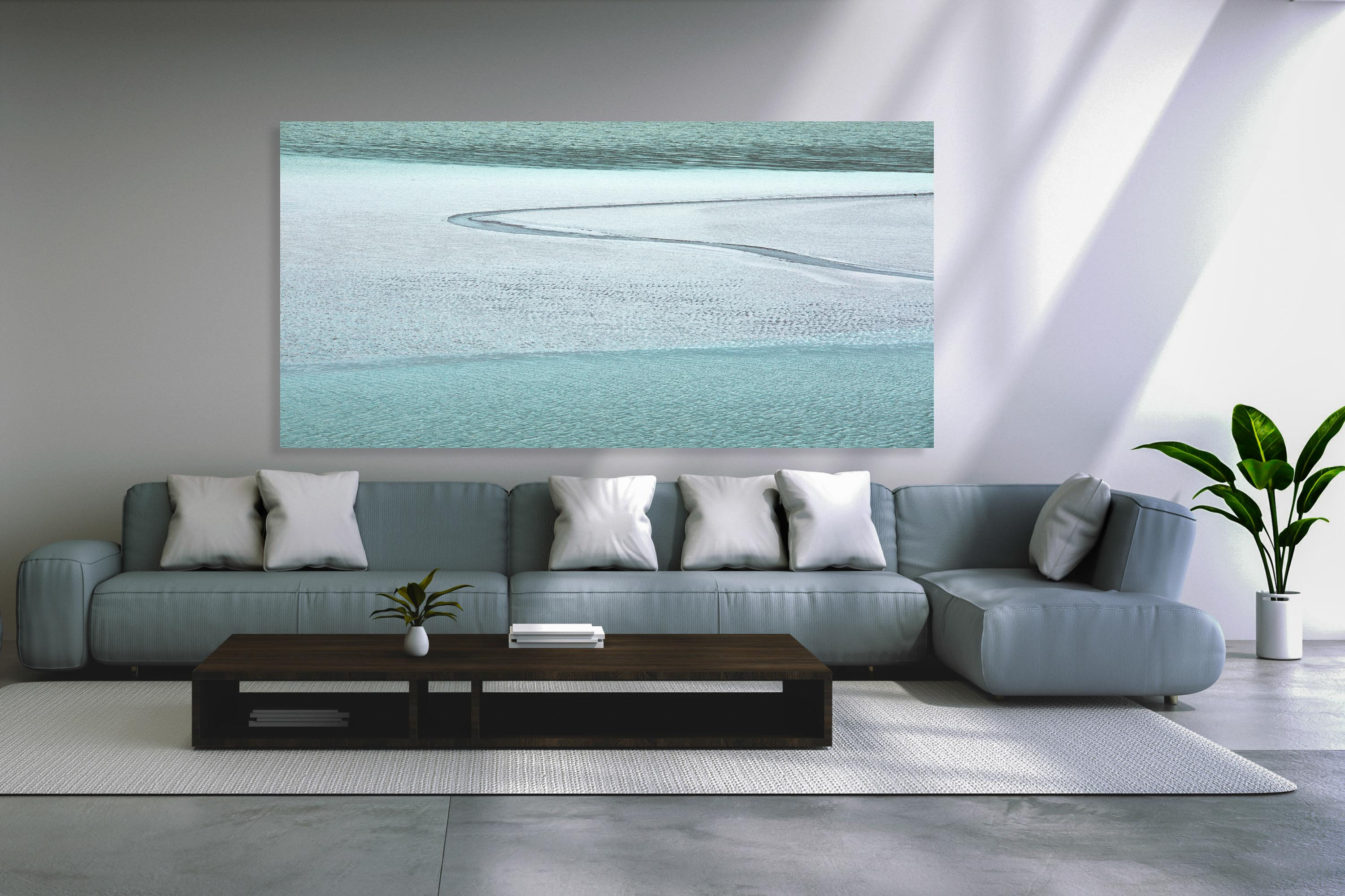 Oversized wall art Feature Wall Abstract Teal Abstract | Etsy