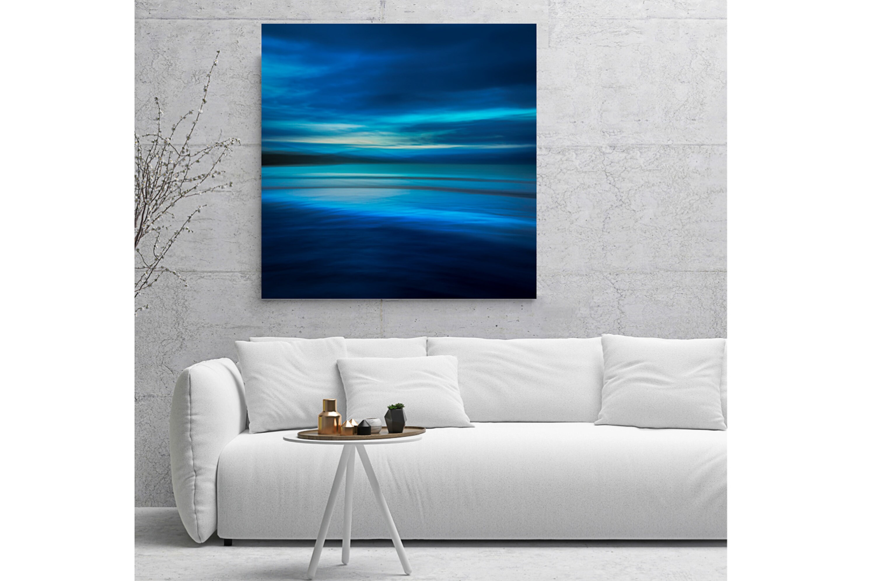 Extra Large Blue Abstract Wall Art Coastal Art Print Etsy Canada