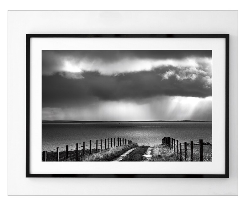 Black and white photography large art print of Orkney extra large wall art living room wall art home office art oversized art print