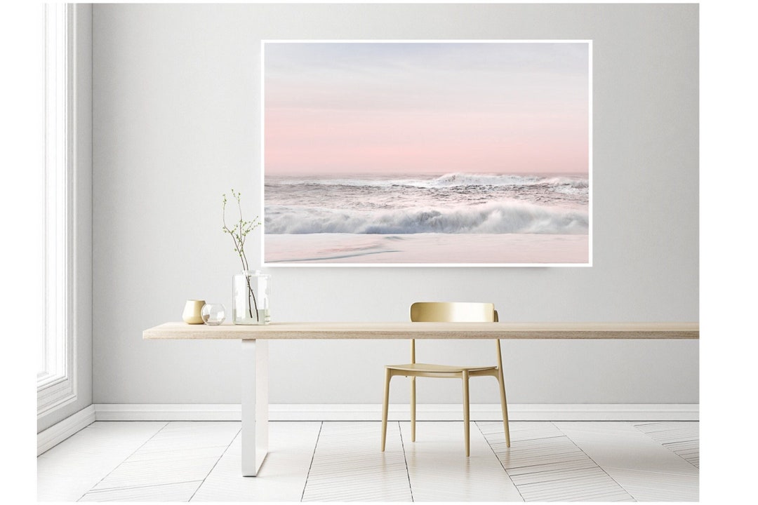 Large Pink Wall Art Bedroom Decor, Oversized Wall Art, Large Art, Pink