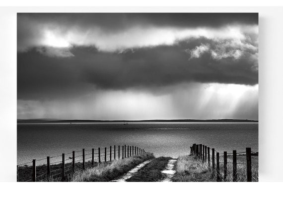 Black and white photography large art print of Orkney extra large wall art living room wall art home office art oversized art print