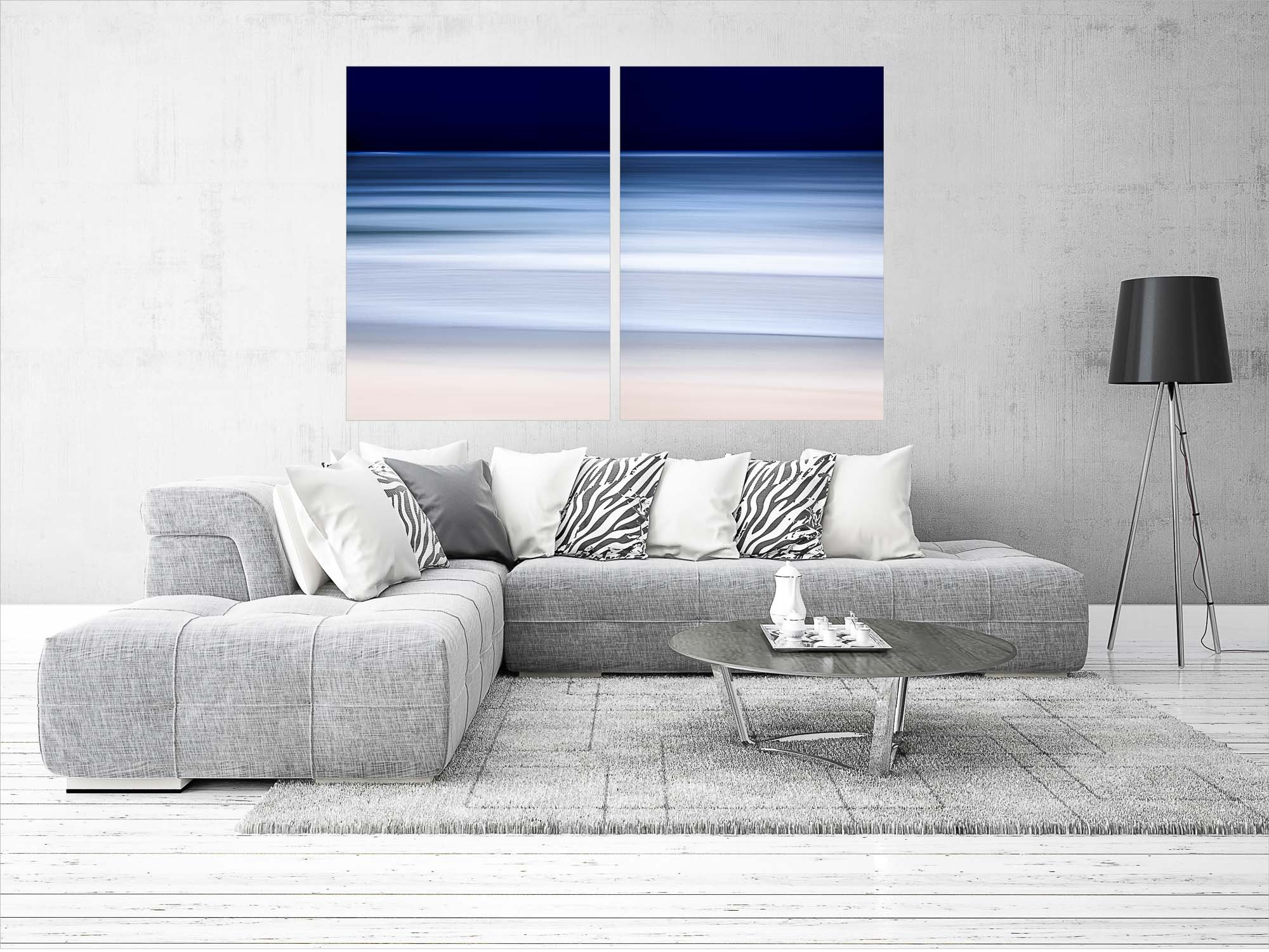 Navy Wall Art Housewarming Gift 2 Piece Wall Art Abstract Art Navy and