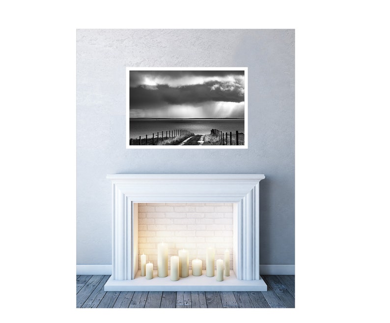 Black and white photography large art print of Orkney extra large wall art living room wall art home office art oversized art print