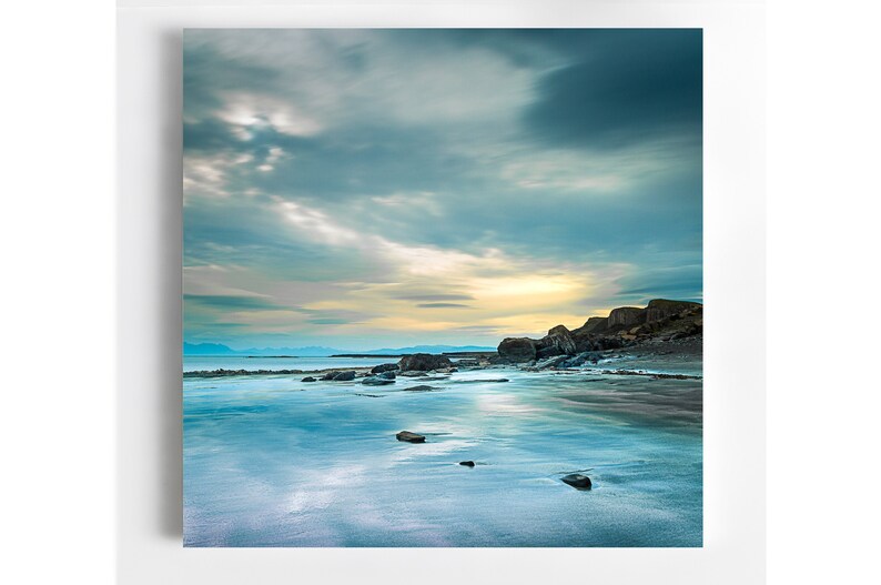 Large Coastal Art teal beach canvas large Seascape canvas Etsy