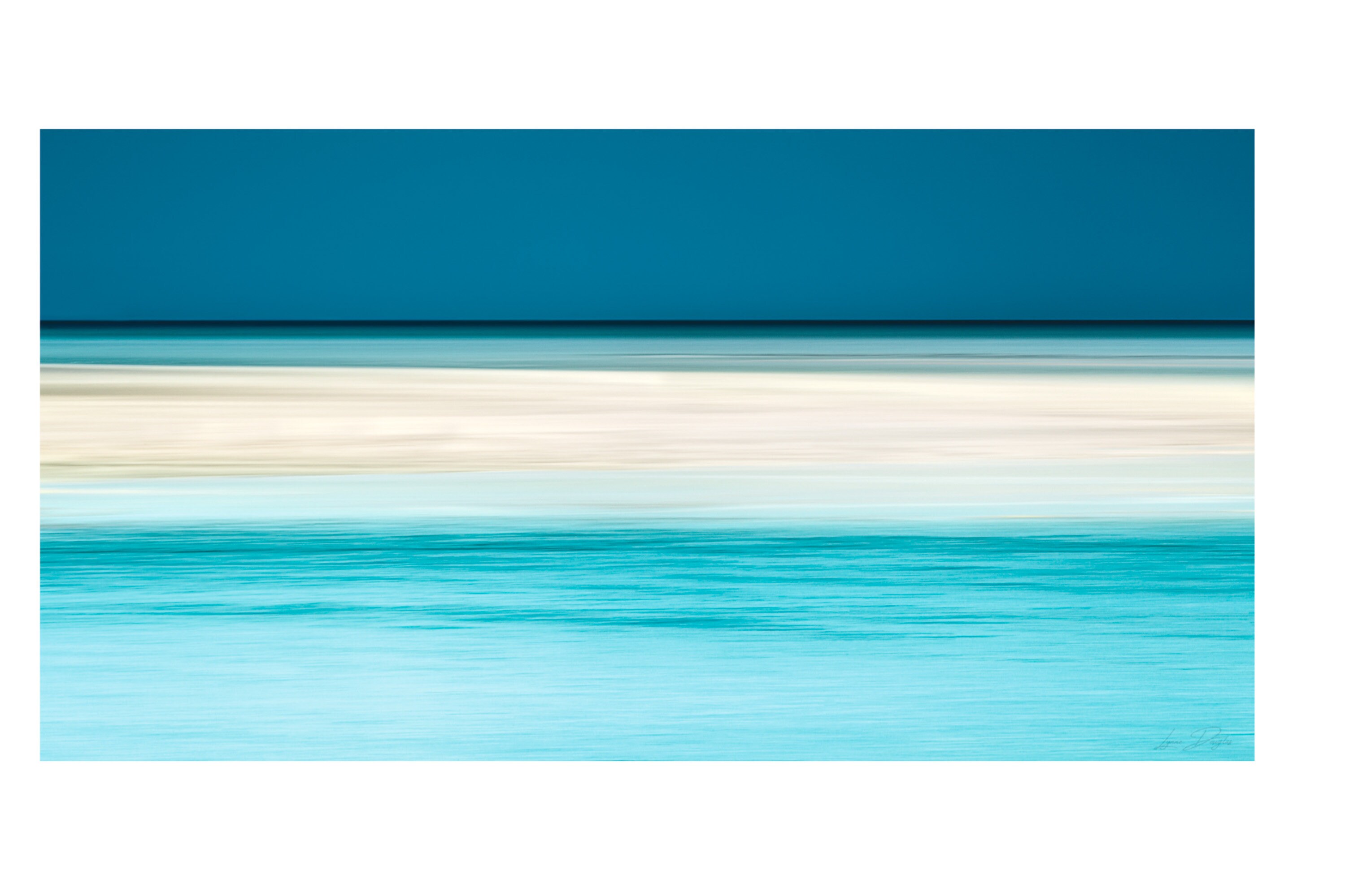 Panoramic Teal Wall Art Print Extra Large Abstract Minimalist Rothko