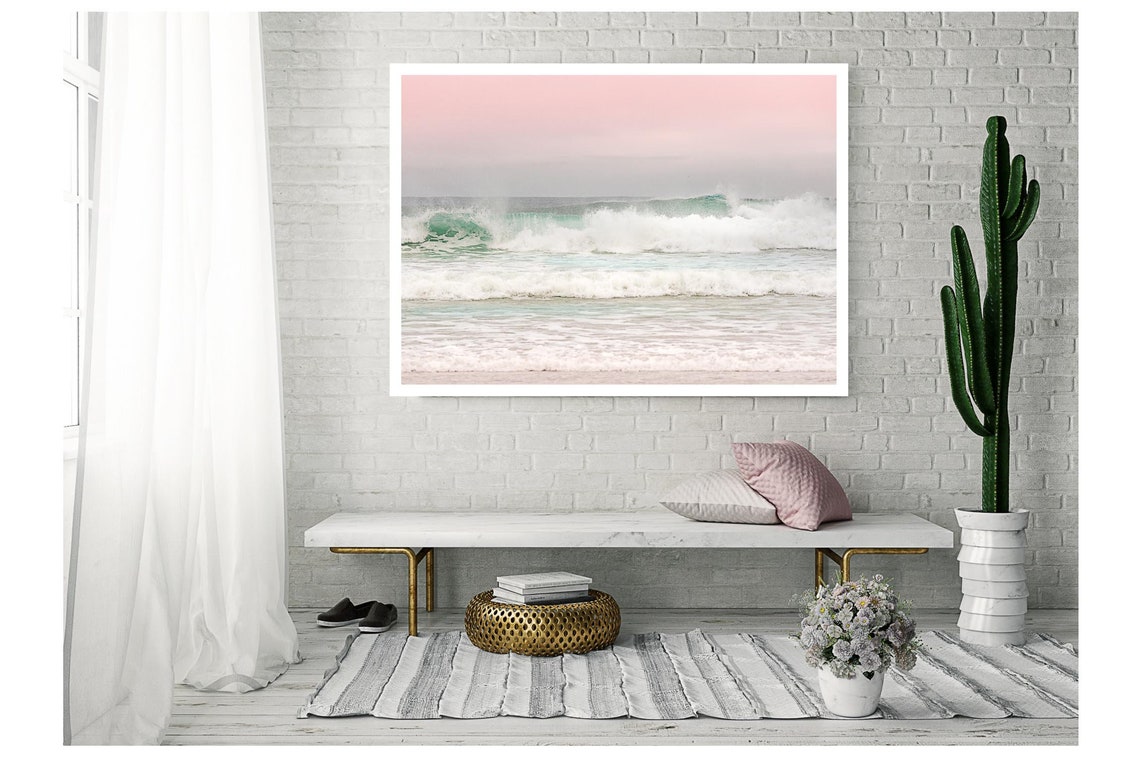 Extra Large Blush Pink Wall Art Canvas Photo Print Framed Etsy UK