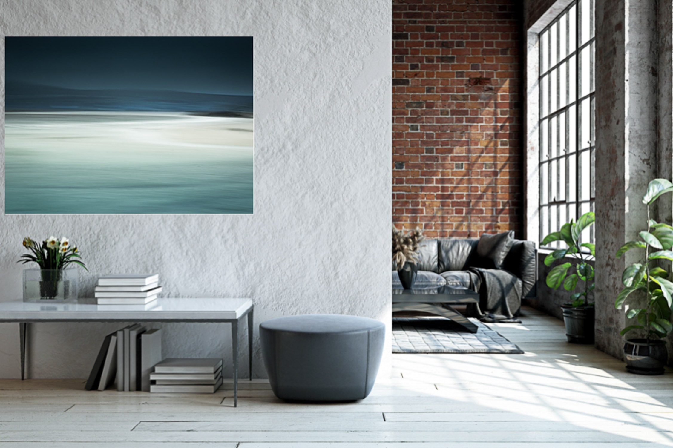 Large Sage Green Canvas Wall Art Prints Teal Green Muted Tone Etsy UK