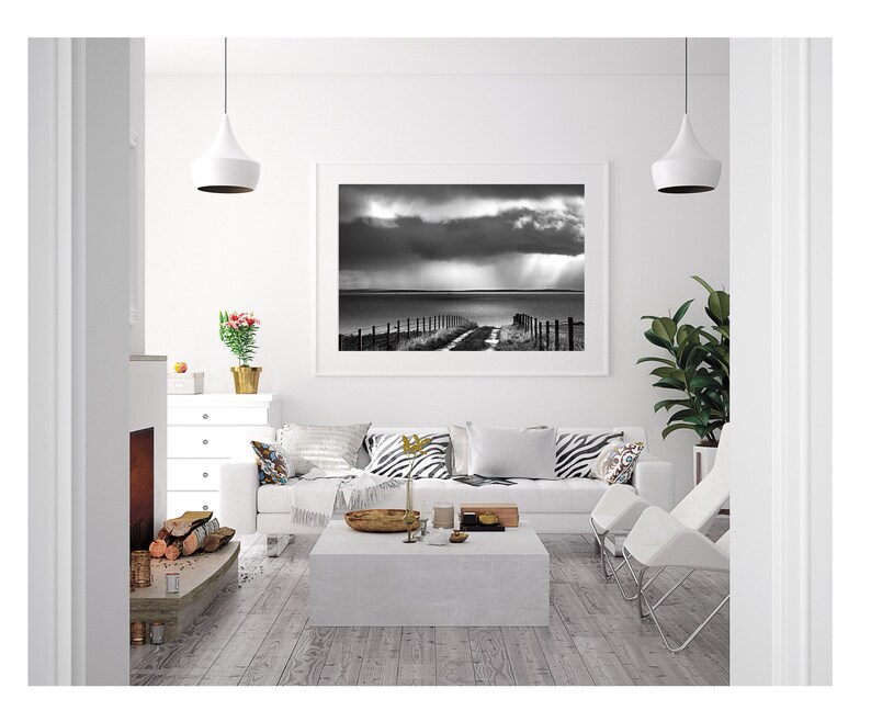 Black and white photography large art print of Orkney extra large wall art living room wall art home office art oversized art print