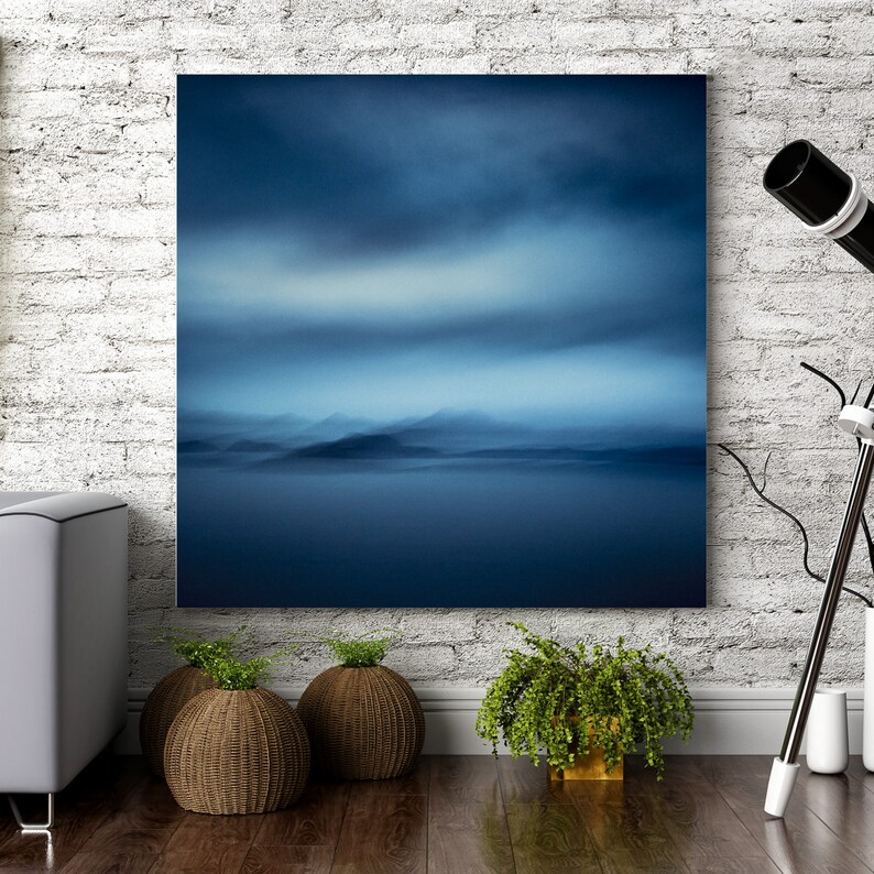 Classic Blue Blue Canvas Wall Art Extra Large Wall Art Etsy
