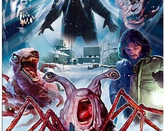 Impresión artística de LA COSA – Póster de terror del monstruo cabeza de cangrejo de 1982 – por Scott Jackson – 3 tamaños