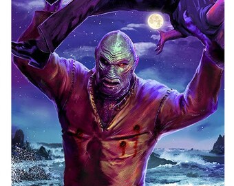 Póster de "Criatura camina entre nosotros": Impresión artística clásica de terror de monstruos