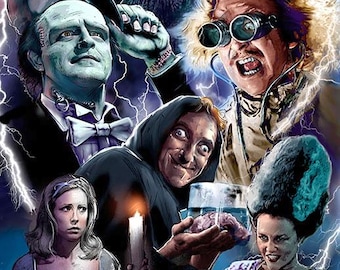 Lámina artística de El joven Frankenstein: homenaje a Mel Brooks, comedia de terror
