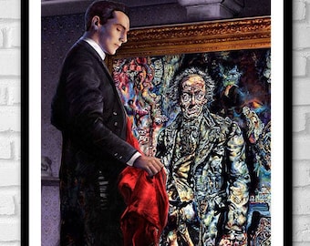 Lámina artística de Dorian Gray: Retrato surrealista de terror gótico de Scott Jackson