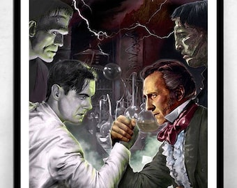 Lámina artística de Frankenstein: Duelo de científicos locos - Scott Jackson