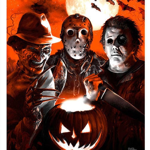 Jason Halloween Pumpkin Stencil Book Horror Slashers NEW Freddy Vs 