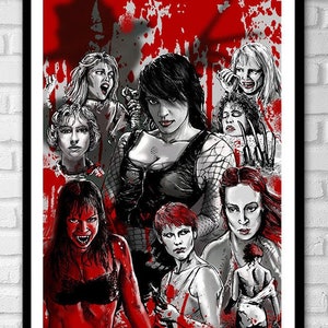 WOMEN OF HORROR-kunstposter - Monster Mash #12 - Freddy&#39;s Girls - Mash Up Tribute - door Scott Jackson - 3 maten