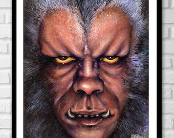 Curse of the Werewolf Art Print: Hammer Horror Portrait by Scott Jackson