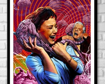 Lámina artística "Demonio sin rostro": Criaturas cerebrales de terror y ciencia ficción de Scott Jackson (3 tamaños)