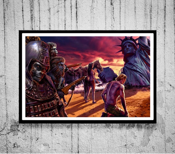 PLANET of the APES (1968) Art Print – Final Scene Tribute – by Scott Jackson – 3 sizes