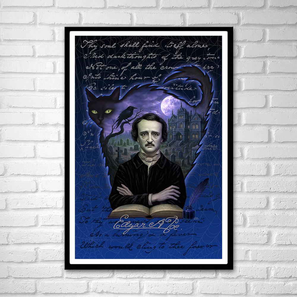 EDGAR ALLAN POE Gothic Art Print Poster – Literary Macabre – by Scott ...