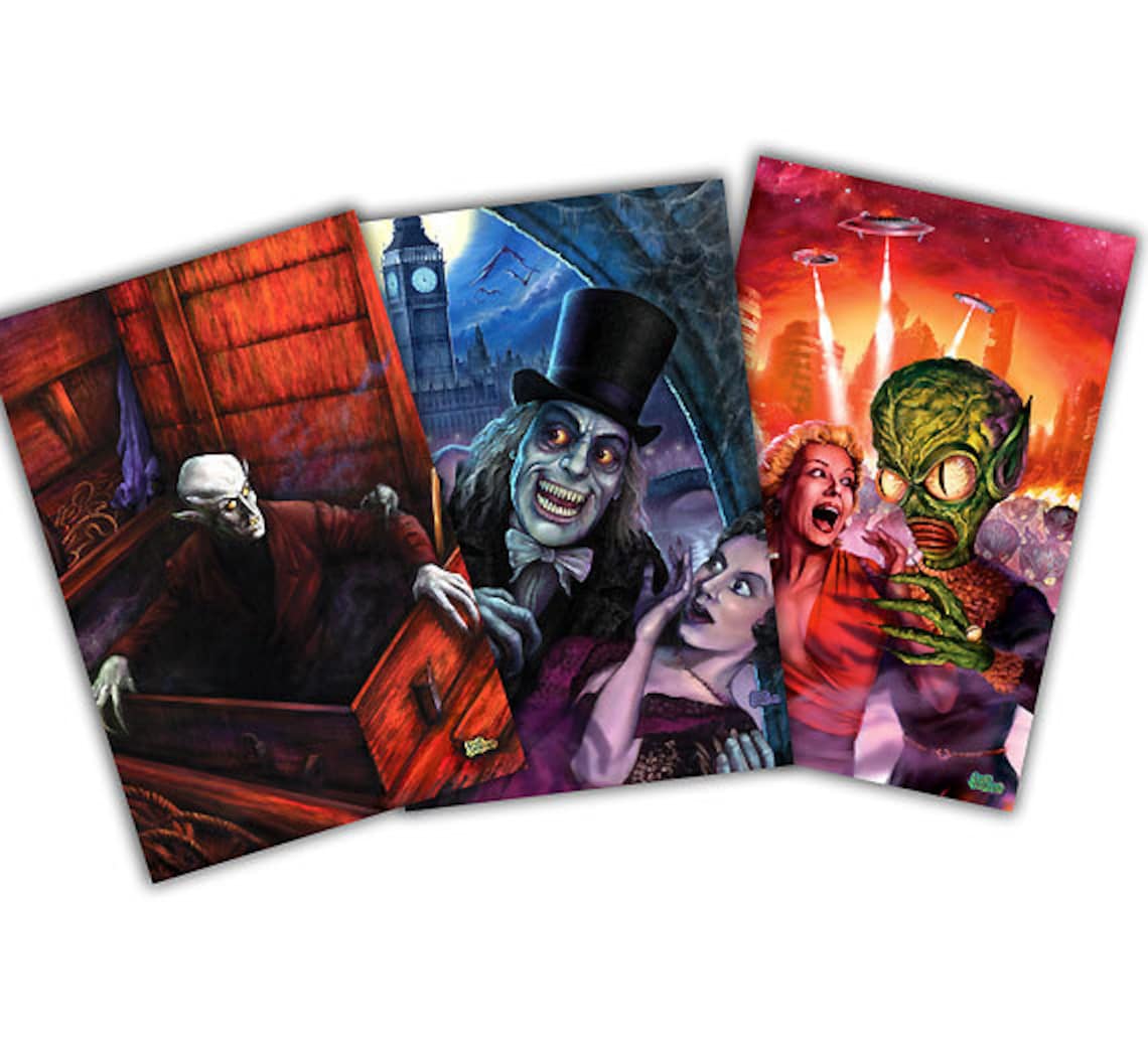 Vol. 1 Horror Movie Trading cards Monster Masterpieces by Etsy