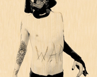 Vader Mash up, Darth Vader Print, Original Artwork by Kally Williams