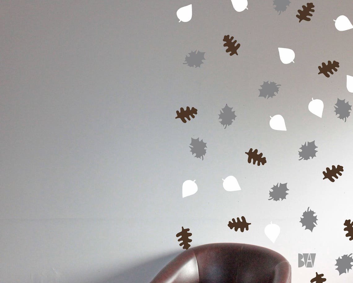 White Wall Decals. Fall Decals. Wall Decor. Leaf Decals. Etsy