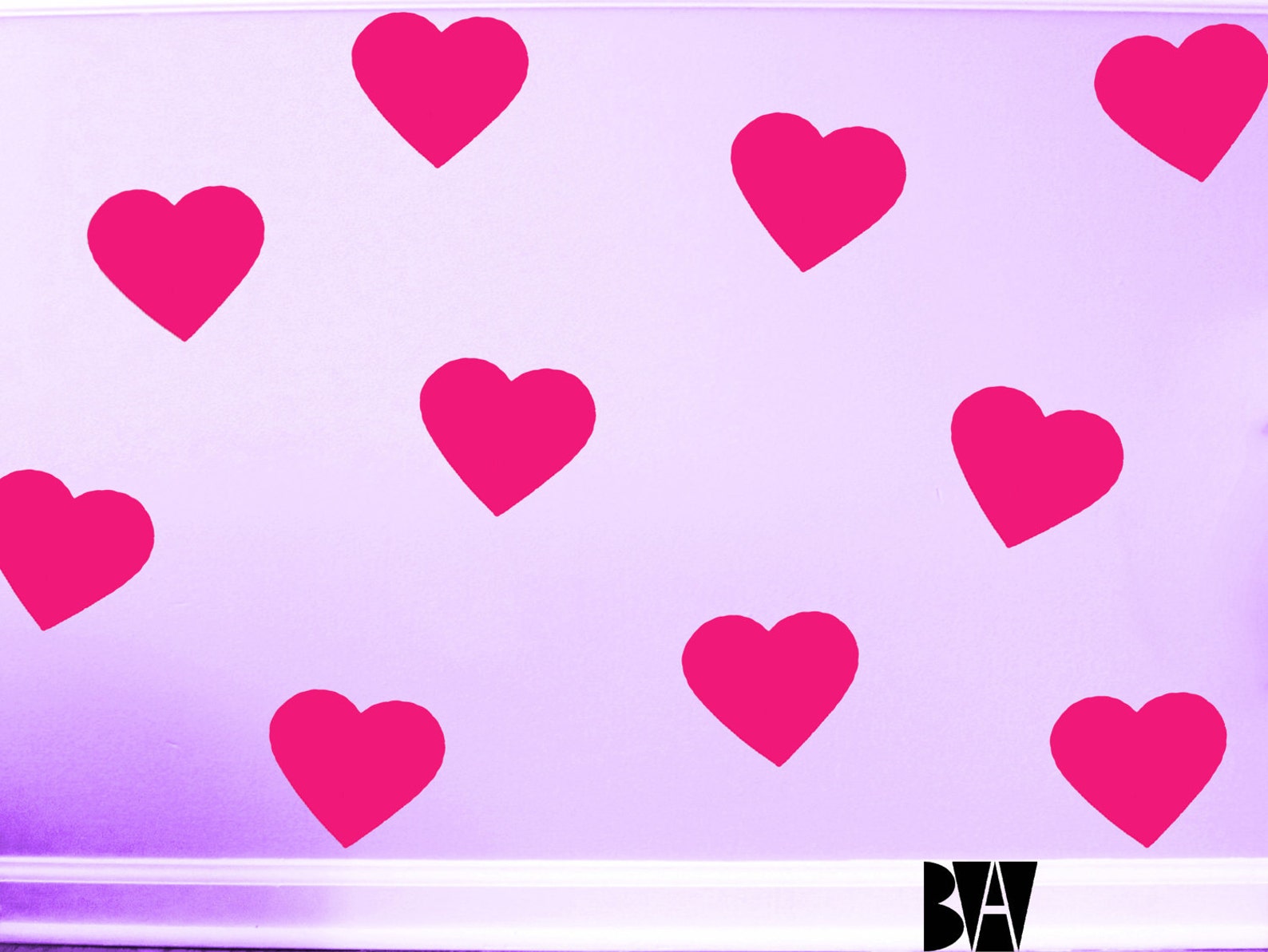 Heart Decals. Nursery Wall Decor. Vinyl Decals. Wall Decal. Etsy