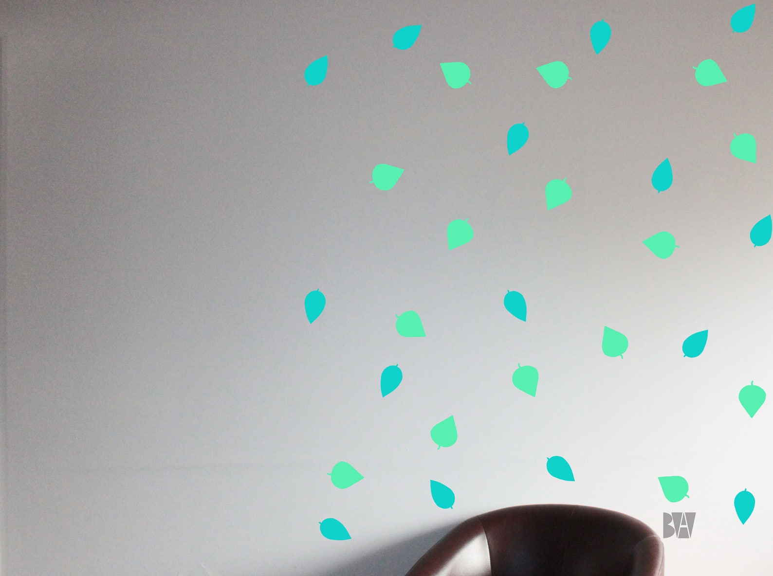 Leaf Wall Decals. Green Decals. Fall Leaves Decal. Leaf Decor. Etsy