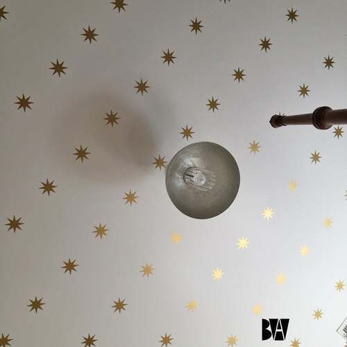 Gold Bedroom Decals. 8 Point Star Decals. Geometric Wall Etsy
