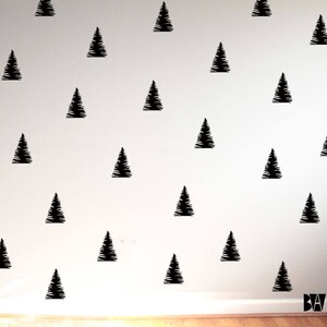 Woodland Room Decor. Forest Wall Decals. Tree Wall Decals. Animal Decals. Moon Wall Decal. Nursery wall decals. Camping Decor. image 3