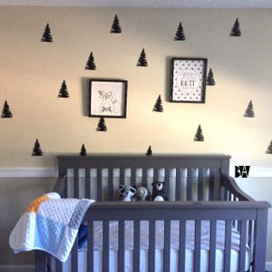 Woodland Room Decor. Forest Wall Decals. Tree Wall Decals. Animal Decals. Moon Wall Decal. Nursery wall decals. Camping Decor. image 2