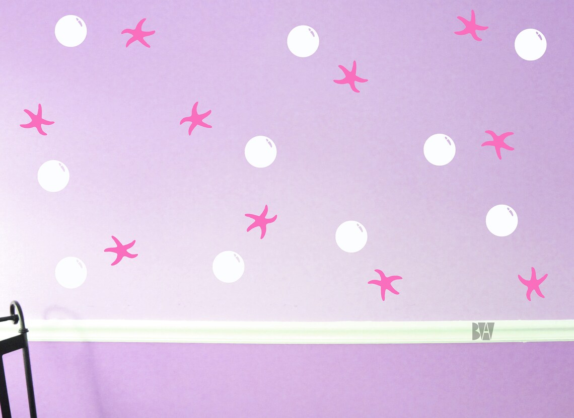 Starfish Bathroom Decor. Beach Decals. Wall Decor. Sea Star Etsy