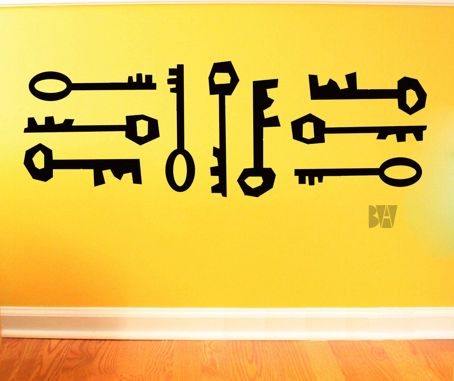 Large Key Vinyl Decals. Old Keys for Wall Decor. Vinyl Decals. Etsy