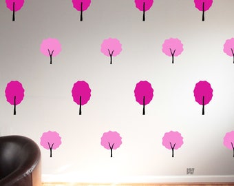 Spring Wall Decals. Seasonal Decor. Tree Decals. Pink Decals. Wall Decal. Seasonal Decals. Home decor decals. Nature Decor.