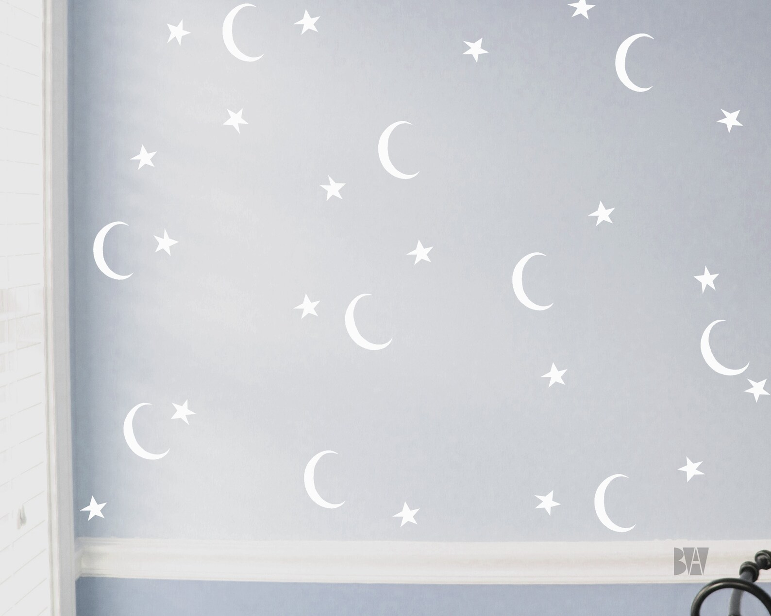 Moon Decals. Crescent Moon Decals. Nursery Wall Decals. Etsy